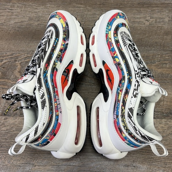 Nike Air Max Plus 97 “305 Miami” Sneakers White Black Habanero Red – Size 8.5